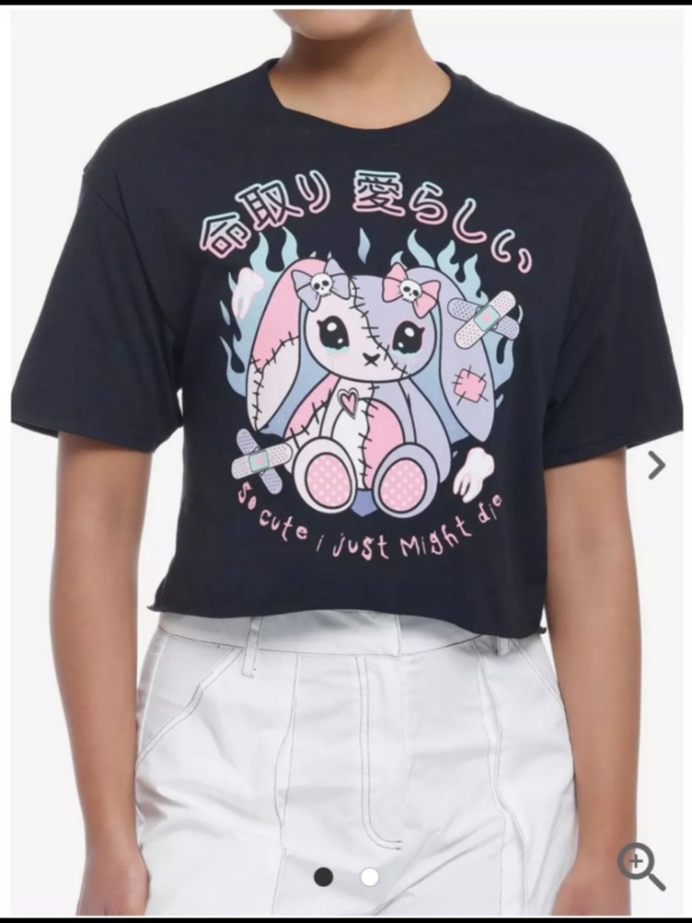 ISO Hot Topic Bunny crop tee Small